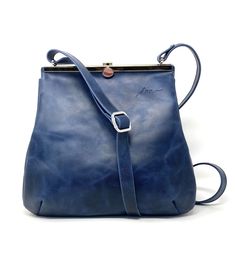 Handbag for women, leather bag blue, high-quality leather bag, plain leather bag, kaa berlin, bags Berlin, bag leather blue large leather bag, leather bag ladies blue, blue leather shoulder bag, kaa Leather bag blue leather The leather is just gorgeous and has a very vibrant, robust Surface. The inner lining is made of a cotton and has two separate inside pockets. A beautiful  handbag with silver clip lock from bygone days The carrier can be adjusted with a slider up to 120 cm. A Pocket Dream wi Blue Rectangular Leather Backpack, Modern Blue Soft Leather Hobo Bag, Formal Blue Bag With Leather Lining, Modern Blue Satchel Hobo Bag, Blue Leather Rectangular Backpack, Blue Leather Satchel Backpack, Evening Blue Shoulder Bag With Leather Handles, Modern Blue Leather Satchel, Blue Rectangular Leather Backpack With Adjustable Strap