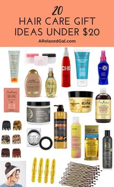 It can be so hard sometimes to find great gifts. So the next time you have to go gift shopping check out this list of hair care gift ideas that are all under $20. | A Relaxed Gal #ultabeauty #budgetbeauty #budgethair #haircaretips #relaxedhair #healthyhair #texlaxedhair Hair Care Gift Set, Hair Product Gift Basket, Relaxed Hair Journey, Healthy Relaxed Hair, Drugstore Hair Products, Natural Gel Nails, Types Of Manicures, Hair Care Gifts, Spa Night