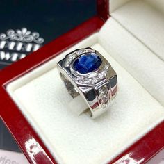 IN STOCK! READY FOR SHIPPING! Free ring sizing! BRAND-NEW!! ONE OF A KIND, HANDCRAFTED RING. EXTREMELY ELEGANT 3.36 total carats Certified, Natural, CEYLON sapphire ring. This ring offers an important statement of who you are with a 2.28 carats, VIVID BLUE, transparent, VS clarity, BLUE SAPPHIRE. Accentuating the sapphire are the 18 E/VVS, and sparkling natural diamonds   IN CASE OF RETURN FOR US BUYERS. BUYERS MAY SEND THE ITEMS BACK TO OUR US-BASED OFFICE IN SALT LAKE CITY, UTAH SUGGESTED RETA Formal Sapphire Signet Ring With Polished Finish, Luxury Sapphire Signet Ring For Formal Occasions, Formal Sapphire Diamond Ring, Formal Polished Sapphire Ring, Blue Oval Signet Ring For Formal Occasions, Formal White Gold Sapphire Signet Ring, Blue Formal Signet Ring In Fine Jewelry Style, Blue Signet Ring For Formal Occasions, Elegant Blue Diamond Signet Ring