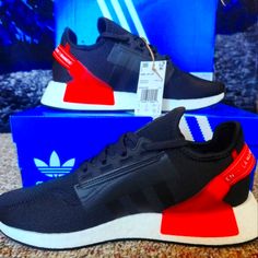 New With Box. Size 9.5 And 10. Adidas Nmd_r1 V2. Black. Adidas Dynamic Black Running Shoes, Black Adidas Dynamic Running Shoes, Dynamic Black Adidas Running Shoes, Adidas Urban Black Running Shoes, Adidas Black Urban Running Shoes, Urban Adidas Black Running Shoes, Adidas Nmd R1 V2, Nmd R1 V2, Adidas Nmd R1