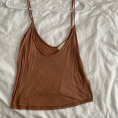 Urban Outfitters- Never Worn Beautiful Fall Color Spring Brown Tank Top For Day Out, Trendy Brown Tank Top For Spring, Brown Stretch Tank Top For Spring, Casual Brown Tank Top For Vacation, Casual Brown Tank Top For Spring, Brown Casual Tank Top For Vacation, Spring Stretch Brown Tank Top, Summer Brown Tank Top For Day Out, Spring Brown Stretch Tank Top