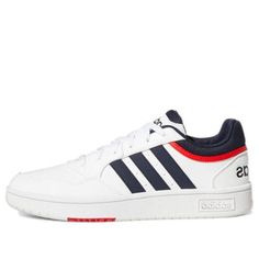 Adidas Hoops 3.0 Low Classic Vintage Shoes 'White Vivid Red' GY5427 (SNKR/Cozy/Skate/Low Top/Wear-resistant) White Basketball Shoes With Vulcanized Sole, Adidas Sneakers For Sports With Red Sole, Adidas Sneakers With Red Sole For Sports, Adidas White Skate Shoes With Vulcanized Sole, Adidas White Skate Shoes With Cushioned Footbed, White Skate Shoes With Red Sole For Sports, White Adidas Skate Shoes With Cushioned Footbed, Red Adidas Sneakers For Light Sports, Shoes White