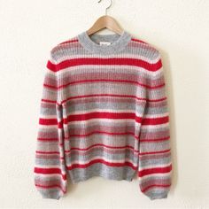 Lightweight, Open Knit Mohair Blend Sweater By Little Moon. New Without Tags. Aritzia Sweater, Open Knit, Striped Sweater, Stripe Sweater, Scoop Neck, Sweaters For Women, Moon, Knitting, Tags