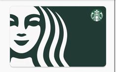 a starbucks card with a woman's face on it