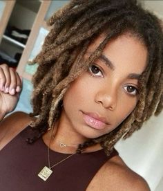 Locks For Black Women, Light Brown Locs Black Women, Dreadlock Colors, Black Women Locs Hairstyles, Short Dreadlock Styles For Women Black, Dreads Black Women Hairstyles, Short Locks Hairstyle, Dreadlocks Hairstyles For Women, Thick Locs On Black Women