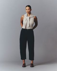 The Utility Barrel Pant Black – Everlane Everlane Barrel Pants Outfit, Modern Relaxed Fit Cropped Jeans For Workwear, Modern Cropped Jeans With Relaxed Fit For Work, Spring Versatile Cargo Pants With Cropped Leg, Versatile Cropped Jeans With Relaxed Fit, Versatile Cropped Cargo Pants For Spring, Spring Versatile Cropped Leg Cargo Pants, Spring Versatile Cropped Cargo Pants, Spring Workwear Cropped Jeans With Tapered Leg