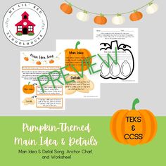 pumpkin themed, man idea and petals worksheet for kids to practice their writing skills