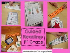 a collage of pictures with the words guided reading 1st grade