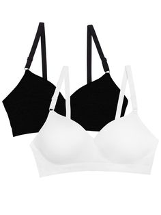 PRICES MAY VARY. Oh so smooth, comfortable, and supportive, the Fruit of the Loom Wireless Push-Up Bra is your top drawer essential. All-day comfort you can’t live without, this wireless push-up bra is made of soft stretch fabric that gives you the lasting support whenever you need it most. This seamless push-up bra includes pillow-like built-in bottom bump padding designed to perfectly lift and enhance the shape naturally. This wireless push-up bra has a ribbed bottom band that provides a flexi Bra Deals, Bra Pack, Best Strapless Bra, Wire Free Bra, Women Bra, Bra Brands, Ballet Fashion, Comfortable Bras, Everyday Bra