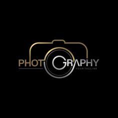 the logo for photography, which is designed to look like an old camera with a gold frame