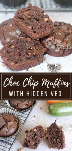 chocolate chip muffins with hidden veggies