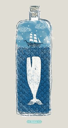 an image of a bottle with a boat in it