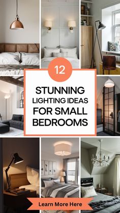 the top ten stunning lighting ideas for small bedroom designs and decorating tips that are easy to follow