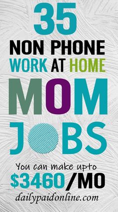 35 Non Phone Work At Home Jobs for Moms That Make Extra Money Upto $3460 Monthly Work From Home Careers, Work From Home Companies, Night Jobs, Legit Work From Home, Work From Home Opportunities