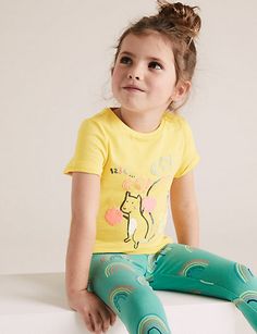 What better way to start the day than with a motivational squirrel t-shirt? Especially one made in soft pure cotton. Easy regular fit, with short sleeves and a smart round neck. Features a fun squirrel print with numbers and a 'Go! Go! Go!' slogan. All of the cotton for our clothing is sustainably sourced and always will be. Boys Nightwear, Cat Applique, Winter Fragrance, Girls Nightwear, Wrapping Gift Cards, Christmas Tree Shop, Girls Wardrobe, Girls Tees