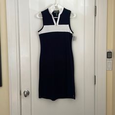 Nwt Navy Blue And White Striped Lauren Active Dress, By Ralph Lauren. 95% Cotton, 5% Elastane For A Nice Stretch. 30” Waist. Ralph Lauren Sleeveless Dress, Classic Blue Sleeveless Dress, Navy Fitted Sleeveless Dress, Ralph Lauren Blue Summer Dress, Casual Blue Ralph Lauren Dress, White Jersey Dress, Sleeveless Cotton Dress, Active Dress, Burgundy Midi Dress