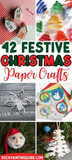 paper crafts Diy Paper Ornaments, Diy Paper Christmas Ornaments, Crafts For All Ages, Pinterest Christmas Crafts, Homemade Christmas Ornaments, Paper Christmas Ornaments, Mini Houses, Diy Christmas Tree Ornaments, Fun Christmas Crafts