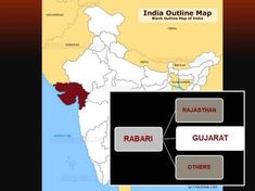 india outline map showing the location of rabari and other major cities, with names