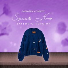 Taylor Swift - Cardigan Speak Now Koi Fish (Limited Edition) & Cardigan Speak Now Deluxe (Limited Edition) 🏰💜🐉 . . . . . this product is no… | Instagram Speak Now Tv Cardigan, Speak Now Cardigan, Taylor Swift Speak Now