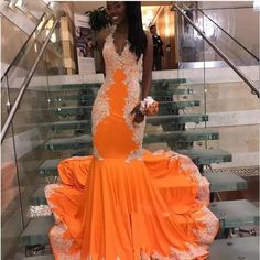 Orange Mermaid Prom Dress, Orange Prom Dress, Orange Mermaid, Mermaid Prom Dresses Lace, Prom Dresses Long Pink, Prom Dresses Long Mermaid, Spaghetti Strap Prom Dress, Plus Size Prom