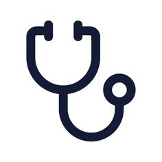 a stethoscope icon on a white background