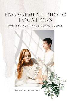 an advertisement for the engagement photo location