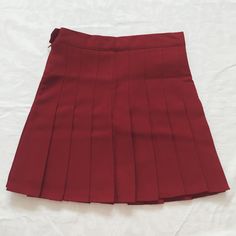 Cheap Pleated Relaxed Fit Tennis Skirt, Red Tennis Skirt Outfit, Tennis Skirt Outfit Black, Red Tennis Skirt, Tennis Skirt Black, Tennis Skirt Outfit, Pleated Tennis Skirt, Button Hole, Indie Brands