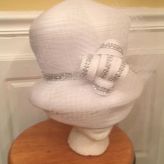 White Ribbon With Rhinestones Church Hat, Church Hats, White Ribbon, Color White, Ribbon, Fast Delivery, Hats, Women Shopping, White