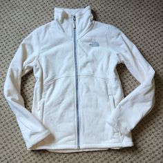 Size Medium Jacket Is New Without Tags. Ivory Color Holiday Finds, North Face Jacket Women's, White Winter Coat, Fleece Hoodie Women, North Face Rain Jacket, North Face Vest, The North Face Jacket, Quilted Puffer Jacket, Downtown Girl