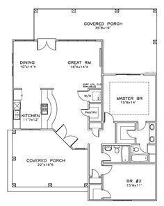 the floor plan for a two bedroom, one bath apartment with an attached kitchen and living room