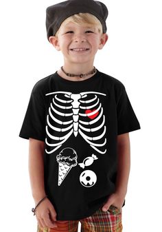 Halloween Youth Toddler T-shirt Skeleton Halloween Ice Cream Candy Tee Shirt Kids costume Halloween Halloween Playful Short Sleeve T-shirt, Playful Short Sleeve T-shirt For Halloween, Fun Short Sleeve T-shirt With Skull Print, Halloween Ice Cream, Halloween Shirts Kids, Cream Candy, Cricut Halloween, Ice Cream Candy, Skeleton Halloween