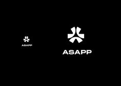 the logo for asapp and asapp is shown in white on a black background