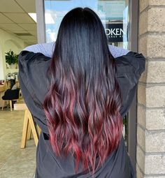 Spectacular Black to Red Ombre Hair Black To Red Ombre Hair, Black To Red Ombre