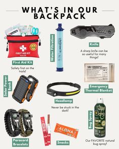 what's in your back pack for the hiker and backpacker on this list?