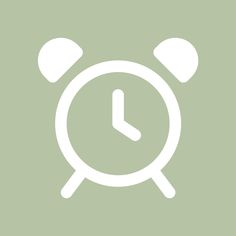 an alarm clock icon on a green background