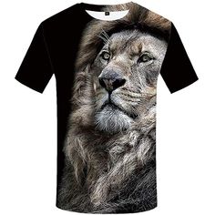 Lion T Shirt, Hip Hop Tee, Slim Hips, 3d Shirt, Animal Tshirt, 3d T Shirts, Animal Shirts