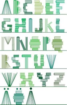 the letters and numbers are made up of different shapes, sizes, and font options