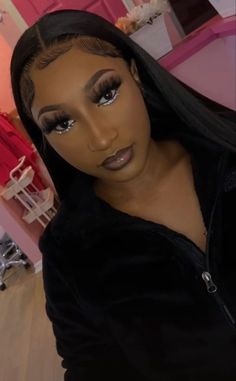 Sweet 16 Party Makeup, Natural Makeup For Prom Black Dress, Natural Makeup For Black Women With Rhinestones, Prom Makeup Looks 2023, Prom Makeup Looks Black Dress, Natural Glam With Glitter, Sweet 16 Birthday Makeup Looks, White Makeup For Prom, Black Makeup Looks Black Women Prom