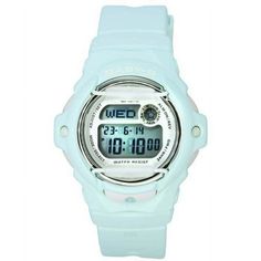 Casio Baby-G Digital Pastel Green Resin Strap Quartz BG-169U-3 BG169U-3 200M Women's Watch Size: one size.  Color: Metal Type.  Gender: female.  Age Group: infant. Target Date, Case Resin, Resin Case, Number 12, Countdown Timer, Led Backlight, Baby G, Crystal White, Telephone Number