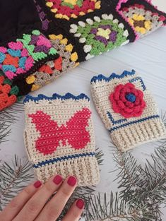 Fitted Winter Crochet Patterns, Fitted Crochet Patterns For Winter, Winter Crochet, Gloves Women, Heart Embroidery, Crochet Gloves, Winter Gloves, Stocking Stuffer Gifts, Womens Gloves