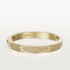 Cartier Love Bracelet Diamond, Cartier Diamond Bracelet, Chopard Earrings, Cartier Gold, Pave Bracelet, Cartier Panthere, Bracelet Love, Bracelets Gold Diamond, Love Bracelet