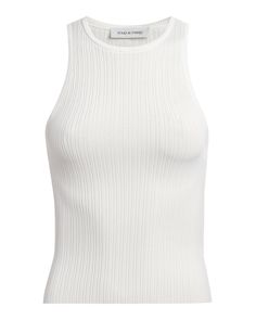 The Varena Tank is designed in our signature ribbed viscose knit. This top features a crew neck and slim fit. Style with the Taline Linen Pant. One Piece Top, Linen Pant, Sofia Richie, Knitwear Dress, Swim Shop, Top Sales, Fit Style, Matching Dresses, Sporty Style