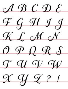 the upper and lowercase letters are lined up with black ink, while the lower one is