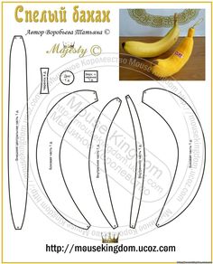 the paper is cut out and ready to be used for making banana decorations, including bananas