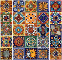 an assortment of colorful tile designs