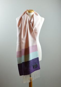 Classic Lifestyle Lambswool Blanket Scarf in Blush and Berry Graded Stripe Spa Retail, Classic Lifestyle, A Better Tomorrow, Better Tomorrow, Sustainable Style, Tomorrow Will Be Better, Blanket Scarf, Style Home, Home Gifts