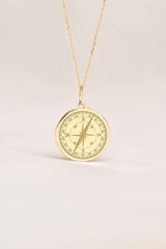 A compass symbolises guidance, direction and your freedom to choose your way in life Gift For: Birthdays, Graduations, Weddings ● 14K SOLID GOLD ● FREE BACK SIDE PERSONALIZATION ● FREE PRIORITY SHIPPING ( 1-3 DAYS DELIVERY) ● Inner diameter of the jump ring is 4mm ● Pendant thickness is 0.5mm 🇺🇸 All items are HANDMADE IN USA 🇺🇸 All materials are sourced from USA ● Chain Length Options    - Without Chain    - 40 cm / 16 inches    - 45 cm / 18 inches    - 50 cm / 20 inches ● Pendant Size Optio Gold Compass Necklace, Compass Vector, Handmade Gifts Diy, Compass Pendant, Compass Necklace, Personalized Pendant, Necklace Personalized, Bead Jewellery, Elegant Jewelry