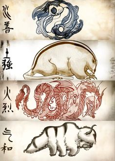 Bending Elements, Avatar Animals, The 4 Elements, The Four Elements, Avatar Funny