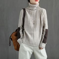 Item Code4298933141566Material71%-80%CottonProduct Details:·Casual·Turtleneck·Solid Color·Patchwork·Long SleeveOne Size(Fit for EU 38-40,US8-10,UK12-14,AU12-14,NZ12-14)Length: 55.00-60.00 cm/ 21.65-23.62 "Bust: 105.00 cm/ 41.34 "Sleeve Length: 64.00 cm/ 25.20 "The model height:5'4"/165cm,weight:102lb/46kgTips:1. The products are taken in kind, due to shooting techniques, light, and color parameter settings, etc., product images may appear different degrees of color difference on different displays, the actual color, please prevail in kind.2. Because of the cut,the pattern would be a little different with the kind,please consult with the real products,and hope you can understand.3. Due to the different measurement methods and clothing shrinkage, there may be 1-3cm error. Casual Turtleneck, Golden Autumn, October 23, Winter Sweater, Winter Sweaters, Turtle Neck, Sleeve Length, Wardrobe, Clothes