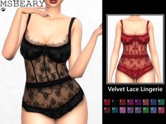 Lacey Lingerie, New Mods, Sims 4 Cc Shoes, The Sims 4 Packs, Sims 4 Expansions, Velvet Lace, Sims 4 Collections